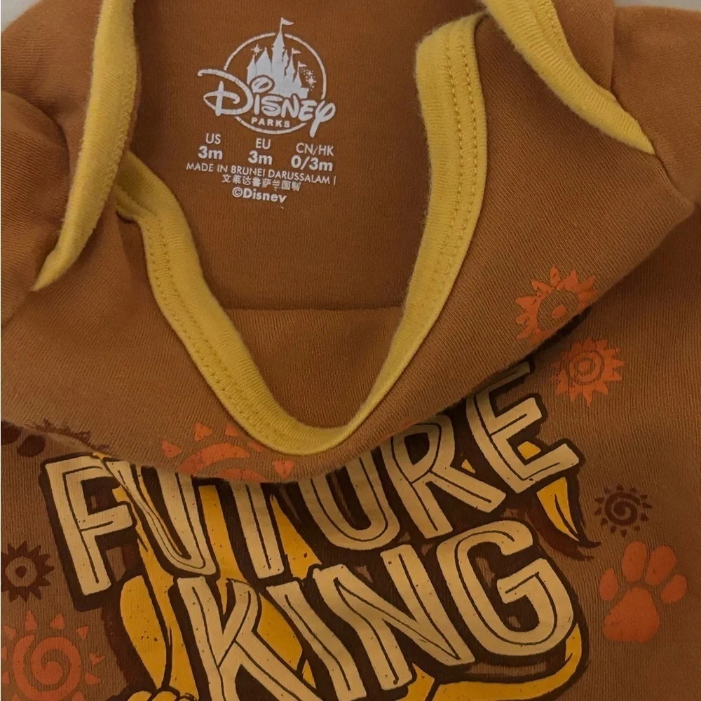 Disney Lion King Brown and Yellow Baby Onesie Simba